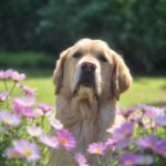 Dierenartsen De Nekker hond in bloemen
