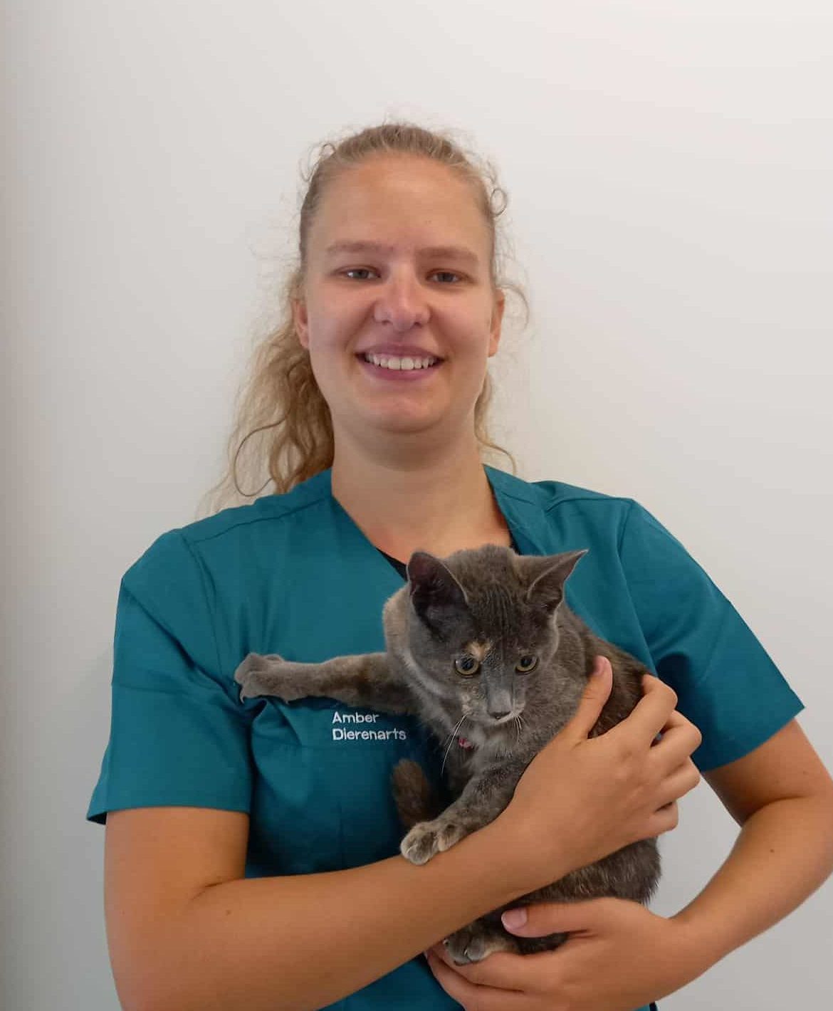 Dierenartsen De Nekker Amber Hoste met kitten